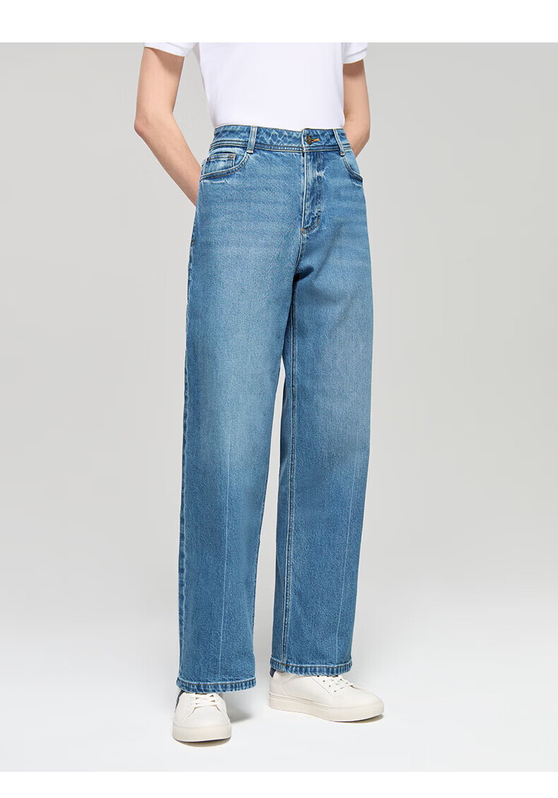 HAZZYS Women's Spring PHIZ Series Solid Color Straight Casual Jeans ATDSP0DAX01 16